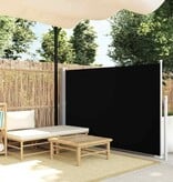 VidaXL Windscherm uittrekbaar 140x300 cm zwart