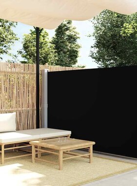 VidaXL Windscherm uittrekbaar 140x300 cm zwart