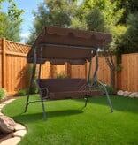 VidaXL Schommelbank 170x110x153 cm koffiekleurig