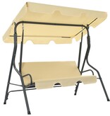 VidaXL Schommelbank 170x110x153 cm crèmewit