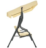 VidaXL Schommelbank 170x110x153 cm crèmewit
