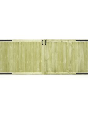VidaXL Poorten 2 st 300x100 cm geïmpregneerd grenenhout