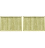 VidaXL Poorten 2 st 300x100 cm geïmpregneerd grenenhout