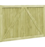 VidaXL Poorten 2 st 300x100 cm geïmpregneerd grenenhout