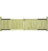 VidaXL Poorten 2 st 300x75 cm geïmpregneerd grenenhout