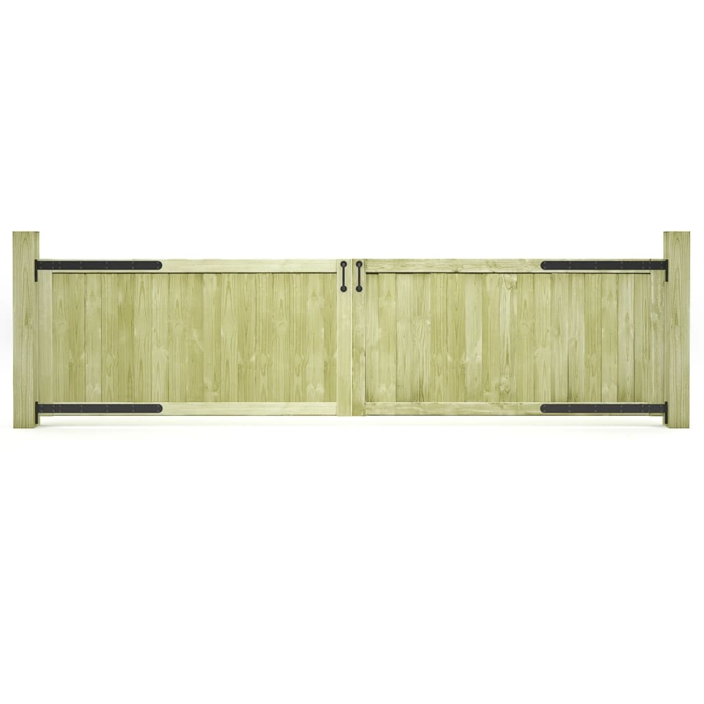 VidaXL Poorten 2 st 300x75 cm geïmpregneerd grenenhout