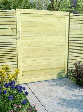 VidaXL Poort 125x100 cm geïmpregneerd grenenhout