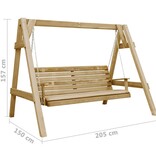 VidaXL Schommelbank 205x150x157 cm geïmpregneerd grenenhout