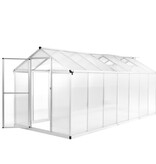 VidaXL Tuinkas 15,6 m³ 421x190x195 cm aluminium