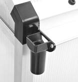 VidaXL Tuinkas 15,6 m³ 421x190x195 cm aluminium