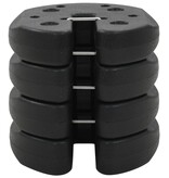 VidaXL Prieelgewichten 4 st 220x50 mm beton zwart