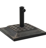 VidaXL Parasolvoet vierkant 12 kg polyresin bronskleurig