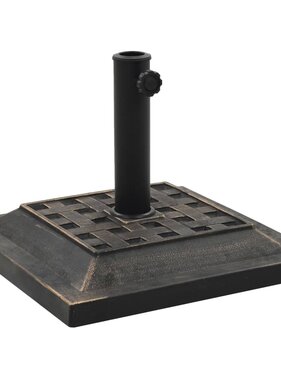 VidaXL Parasolvoet vierkant 12 kg polyresin bronskleurig