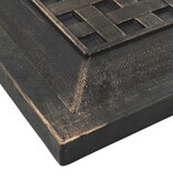 VidaXL Parasolvoet vierkant 12 kg polyresin bronskleurig