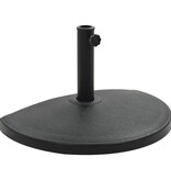 VidaXL Parasolvoet halfrond 15 kg polyresin zwart