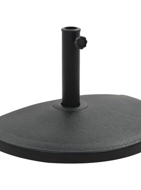 VidaXL Parasolvoet halfrond 15 kg polyresin zwart