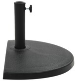 VidaXL Parasolvoet halfrond 15 kg polyresin zwart