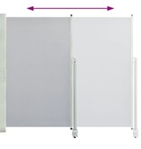 VidaXL Tuinscherm uittrekbaar 160x300 cm grijs