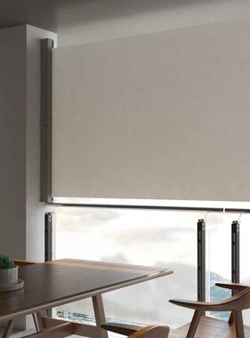 VidaXL Tuinscherm uittrekbaar 160x300 cm crèmekleurig