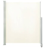 VidaXL Tuinscherm uittrekbaar 160x300 cm crèmekleurig