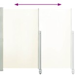 VidaXL Tuinscherm uittrekbaar 160x300 cm crèmekleurig
