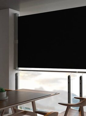 VidaXL Tuinscherm uittrekbaar 160x300 cm zwart