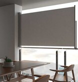 VidaXL Tuinscherm uittrekbaar 140x300 cm grijs