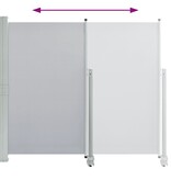 VidaXL Tuinscherm uittrekbaar 140x300 cm grijs
