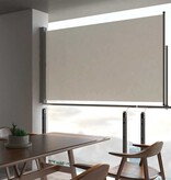VidaXL Tuinscherm uittrekbaar 140x300 cm crèmekleurig