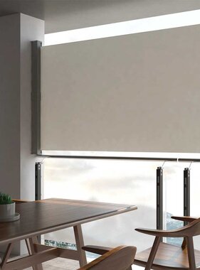 VidaXL Tuinscherm uittrekbaar 140x300 cm crèmekleurig
