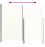 VidaXL Tuinscherm uittrekbaar 140x300 cm crèmekleurig