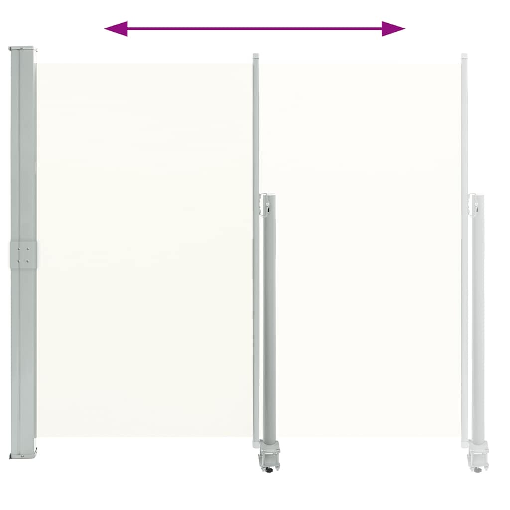 VidaXL Tuinscherm uittrekbaar 140x300 cm crèmekleurig