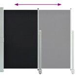 VidaXL Tuinscherm uittrekbaar 140x300 cm zwart