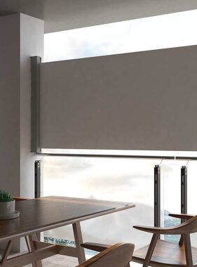 VidaXL Tuinscherm uittrekbaar 120x300 cm grijs