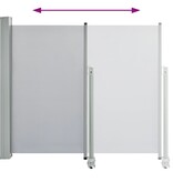 VidaXL Tuinscherm uittrekbaar 120x300 cm grijs