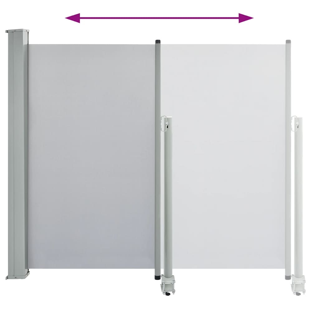 VidaXL Tuinscherm uittrekbaar 120x300 cm grijs