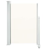 VidaXL Tuinscherm uittrekbaar 120x300 cm crèmekleurig