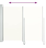 VidaXL Tuinscherm uittrekbaar 120x300 cm crèmekleurig