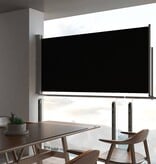VidaXL Tuinscherm uittrekbaar 120x300 cm zwart