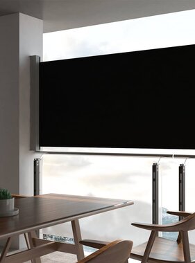 VidaXL Tuinscherm uittrekbaar 120x300 cm zwart