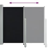 VidaXL Tuinscherm uittrekbaar 120x300 cm zwart