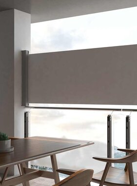 VidaXL Tuinscherm uittrekbaar 100x300 cm grijs