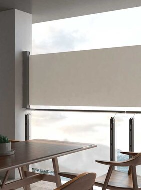 VidaXL Tuinscherm uittrekbaar 100x300 cm crèmekleurig