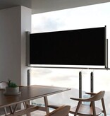 VidaXL Tuinscherm uittrekbaar 100x300 cm zwart