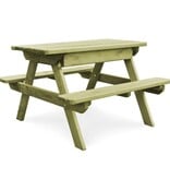 VidaXL Picknicktafel met banken 90x90x58 cm geïmpregneerd grenenhout
