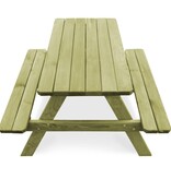 VidaXL Picknicktafel met banken 90x90x58 cm geïmpregneerd grenenhout