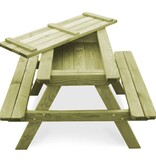 VidaXL Picknicktafel met banken 90x90x58 cm geïmpregneerd grenenhout