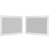 VidaXL Tentwanden 2 st gaas wit en zwart