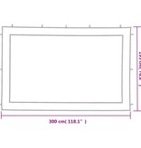 VidaXL Tentwanden 2 st gaas wit en zwart