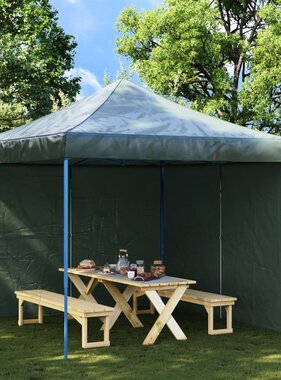 VidaXL Tentwanden 2 st met ritssluiting PE groen